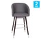 Flash Furniture 30" Gray LeatherSoft Barstool with Wood Legs, PK 2 2-AY-1928-30-GY-GG - alternate 3